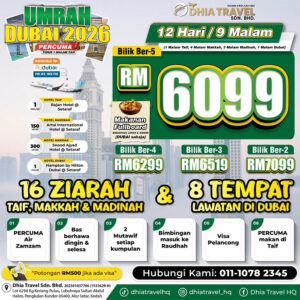 Umrah Dubai RM6099 (PEN)