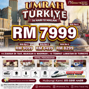 Umrah Turkiye RM7999 (KLIA)