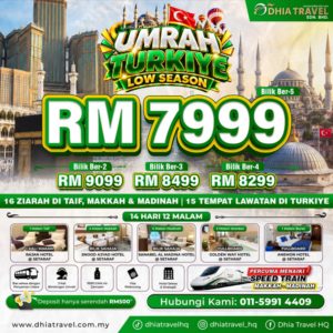 UMRAH TURKIYE RM 7999 (KLIA2)
