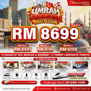 UMRAH TURKIYE RM 8699 (KLIA2)
